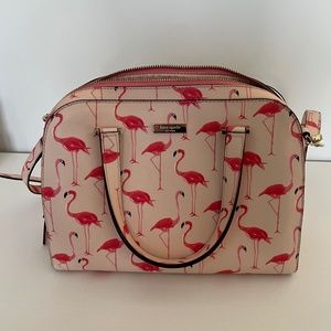 Kate Spade Felix Flamingo Newburyport Lane Satchel Purse